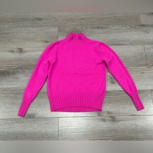 J. Crew Vibrant Pink Turtleneck Sweater